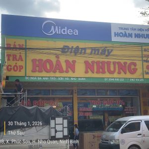 Thi công biển điện máy Hoàn Nhung