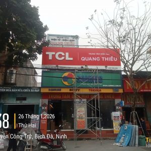 Thi công biển điện máy Quang Thiều