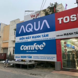 Thi công biển điện máy Mạnh Tám