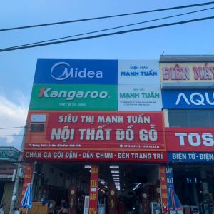 Thi công biển điện máy Mạnh Tuấn