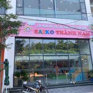 Thi công biển cho trường mầm non Saiko Thành Nam - Nam Định