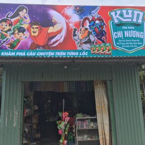 Thi công biển bạt sữa Kun - Chị Nương tại Hải Hậu, Nam Định