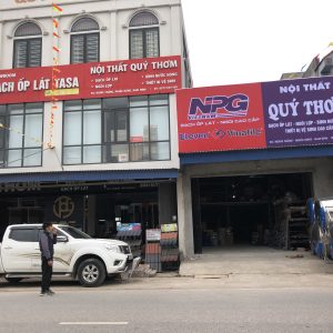 Thi công biển bạt gạch ốp lát Quý Thơm tại Nghĩa Hưng, Nam Định