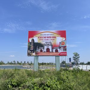 Thi công biển bạt khổ lớn - Lễ khai xuân Đền Trần Nam Định