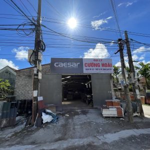 Thi công biển bạt cửa hàng thiết bị vệ sinh Cường Hoài tại Thái Bình
