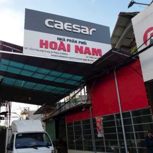 Thi công biển bạt cửa hàng thiết bị vệ sinh Hoài Nam tại Phủ Lý, Hà Nam