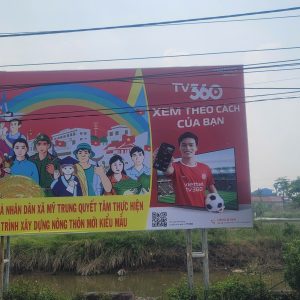 Thi công biển bạt khổ lớn Vietel Tv360