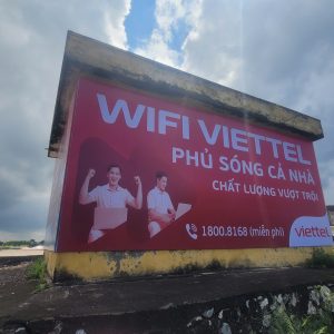 Thi công biển bạt khổ lớn Vietel Tv360
