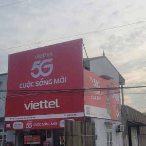Thi công biển bạt khổ lớn Vietel tại Nam Định