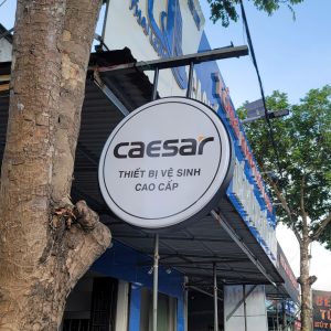 Thi công biển hộp đèn thiết bị vệ sinh Caesa